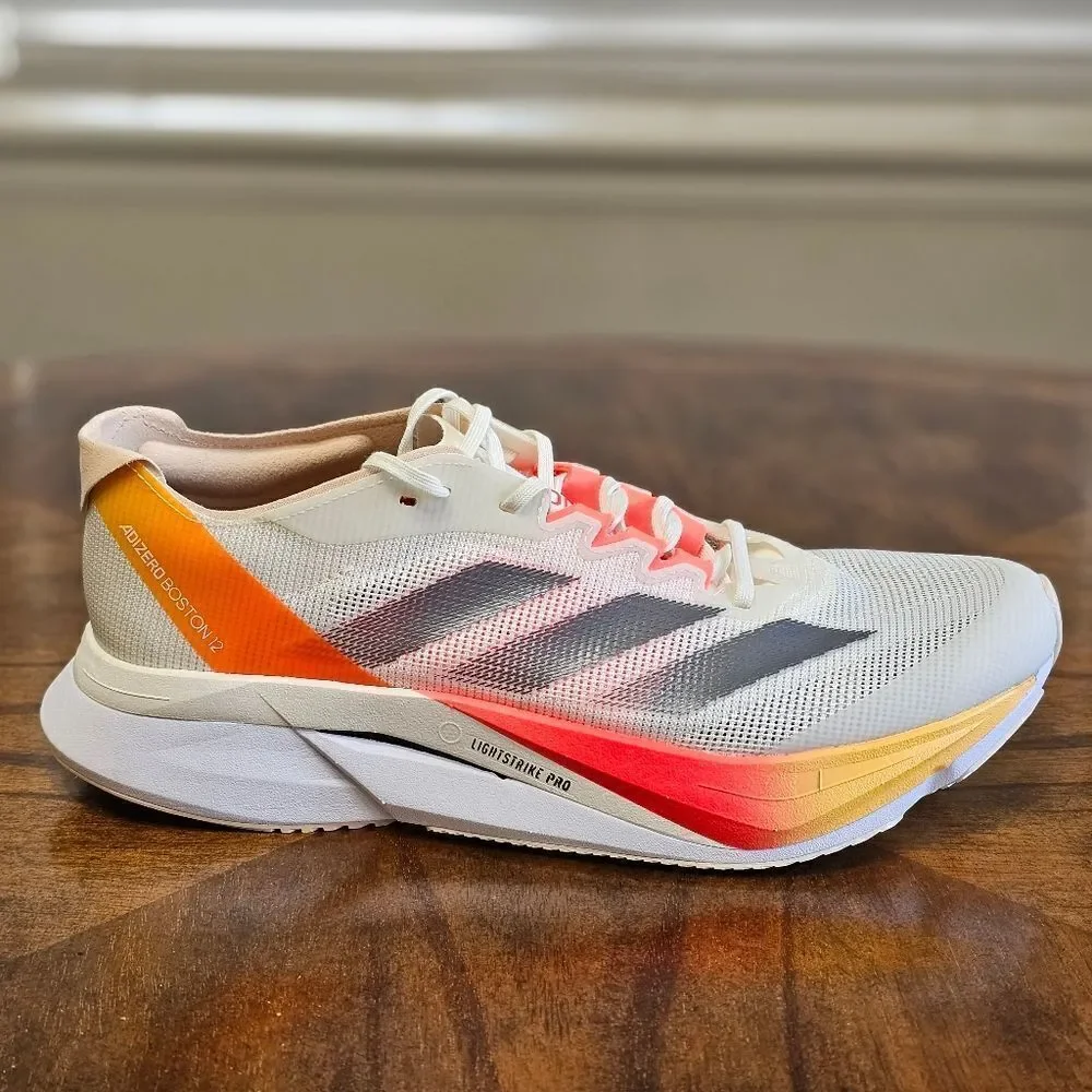 Adidas Boston 12 Women's Running Shoes Size 8.5 Beige Orange Lightstrike Pro New